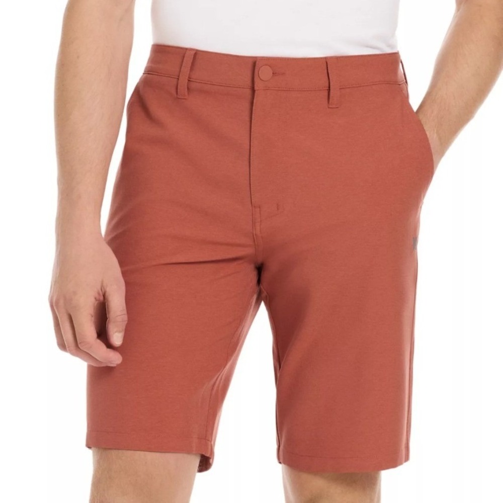 Men's Hurley 4-Way Stretch Lightweight Martian Rust All Day Hybrid Shorts NWT 30